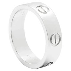 Bague « Love » Cartier en platine, 5,5 mm, taille 52