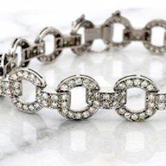 Cartier Platinum 8.00ct Diamond Link Bracelet