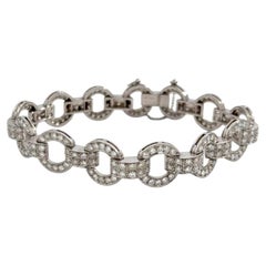 Cartier Platinum 8.00ct Diamond Link Bracelet
