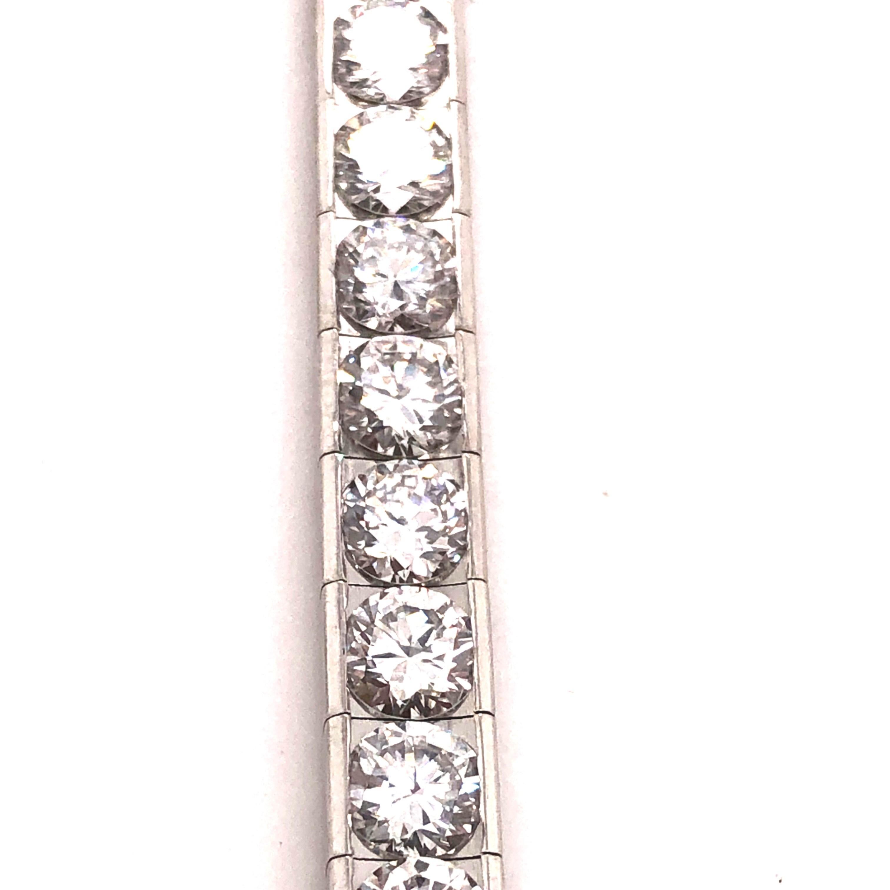 Cartier Platinum 9.18tcw VS1-VS2 Diamond Line Bracelet, 1950's 1