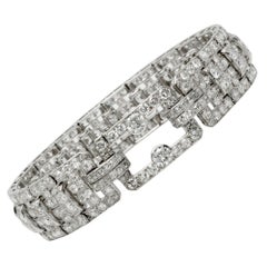 Antique Cartier Platinum and Diamond Art Deco Bracelet