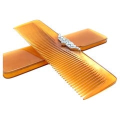 Cartier Platinum and Diamond Comb, ca. 1925s