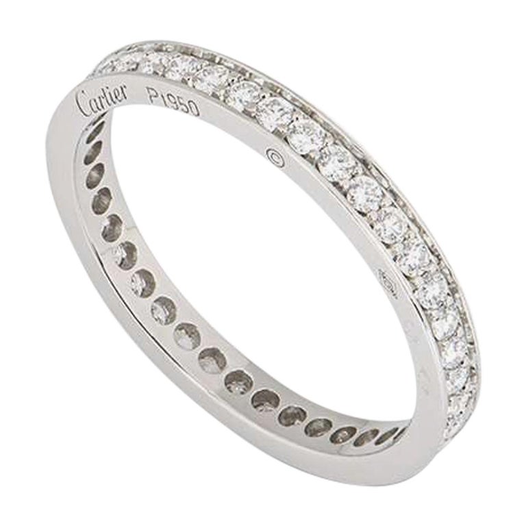 Cartier Platinum Ballerine Diamond Wedding Ring at 1stDibs