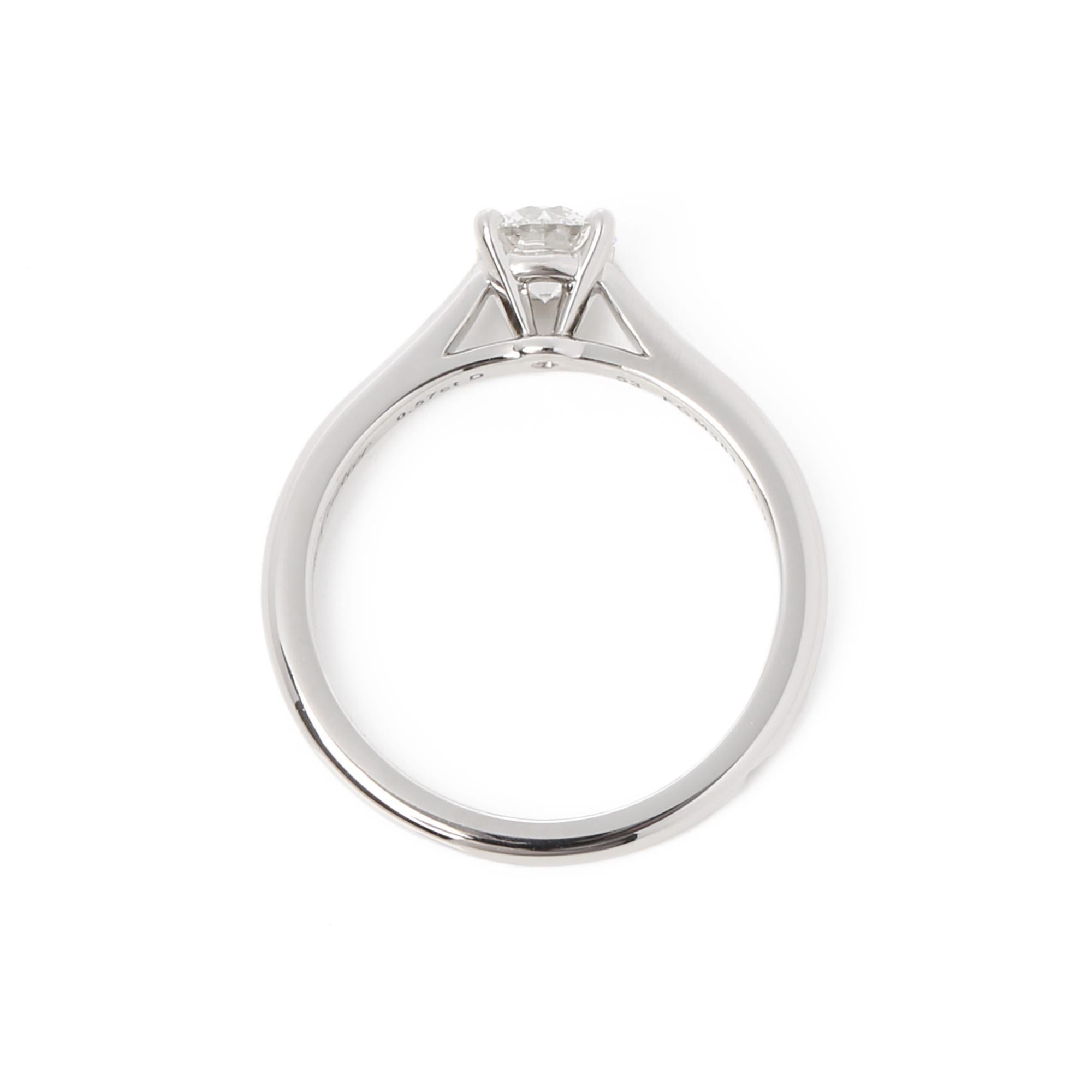 single stone platinum ring