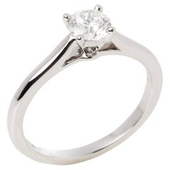 Cartier Platinum Brilliante Diamond Single Stone Ring (bague à une pierre en platine)