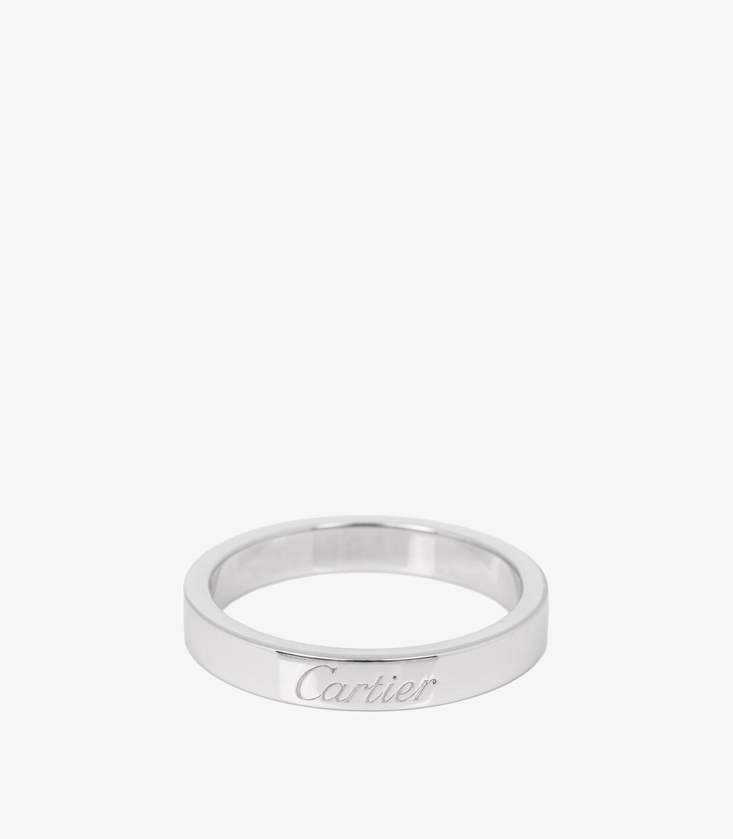 Cartier: Platin-Hochzeitsring C De Cartier für Damen oder Herren im Angebot