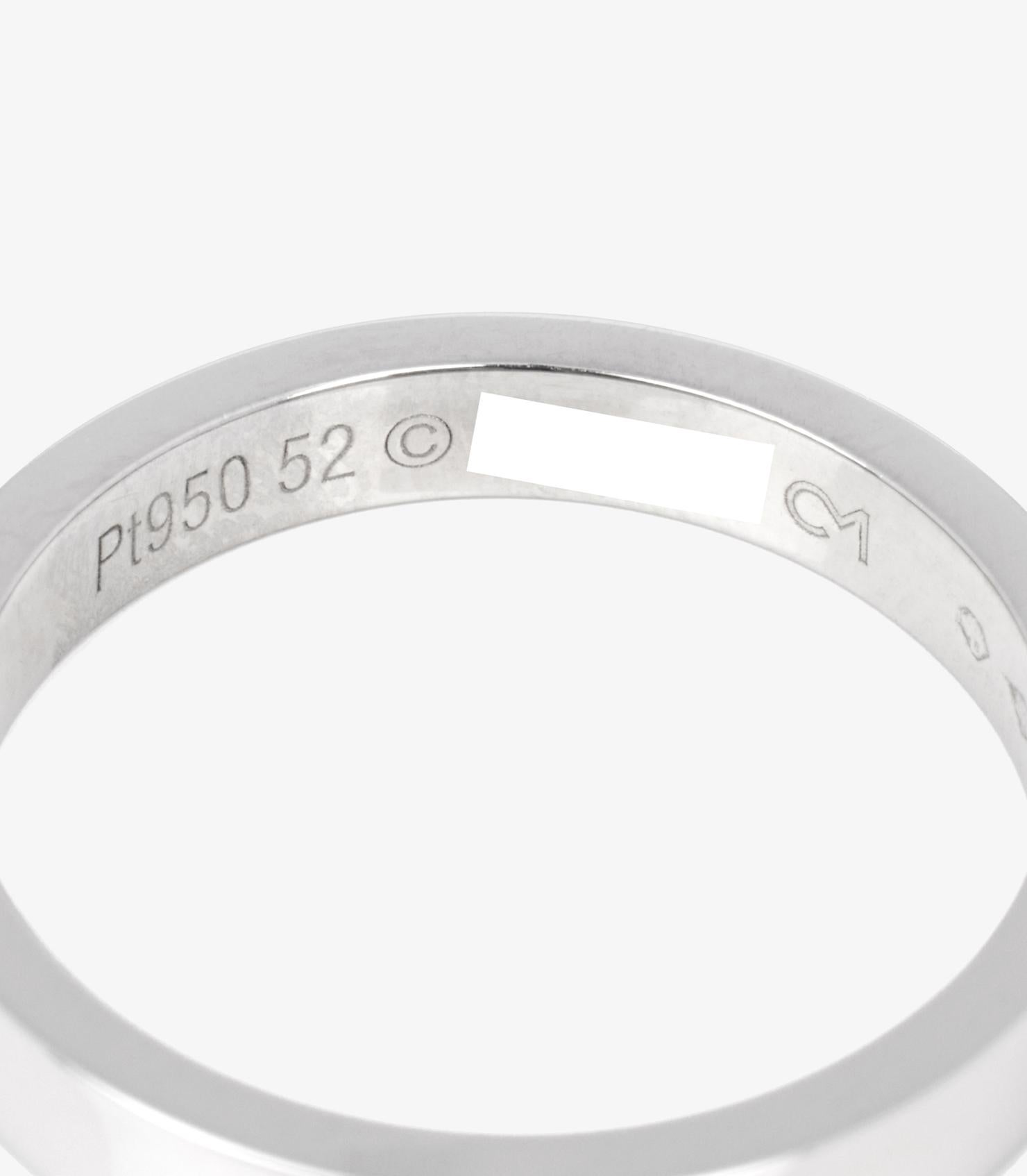 Cartier Platin C de Cartier Ehering im Angebot 1
