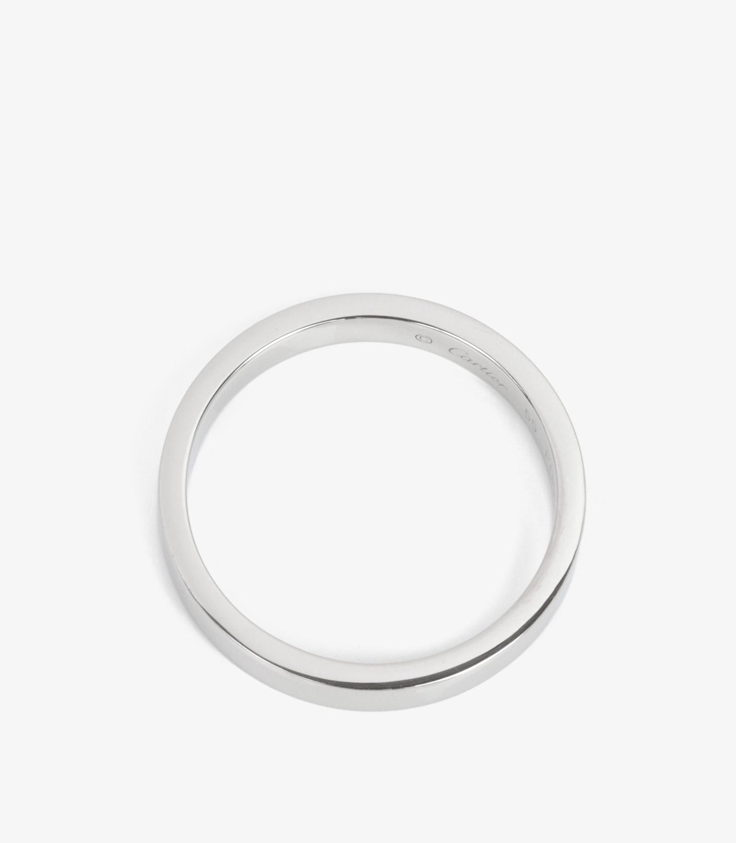 Cartier Platinum C De Cartier Wedding Band Ring For Sale 1