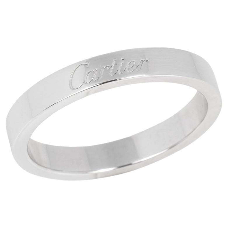 Cartier, bague de mariage en platine C De Cartier