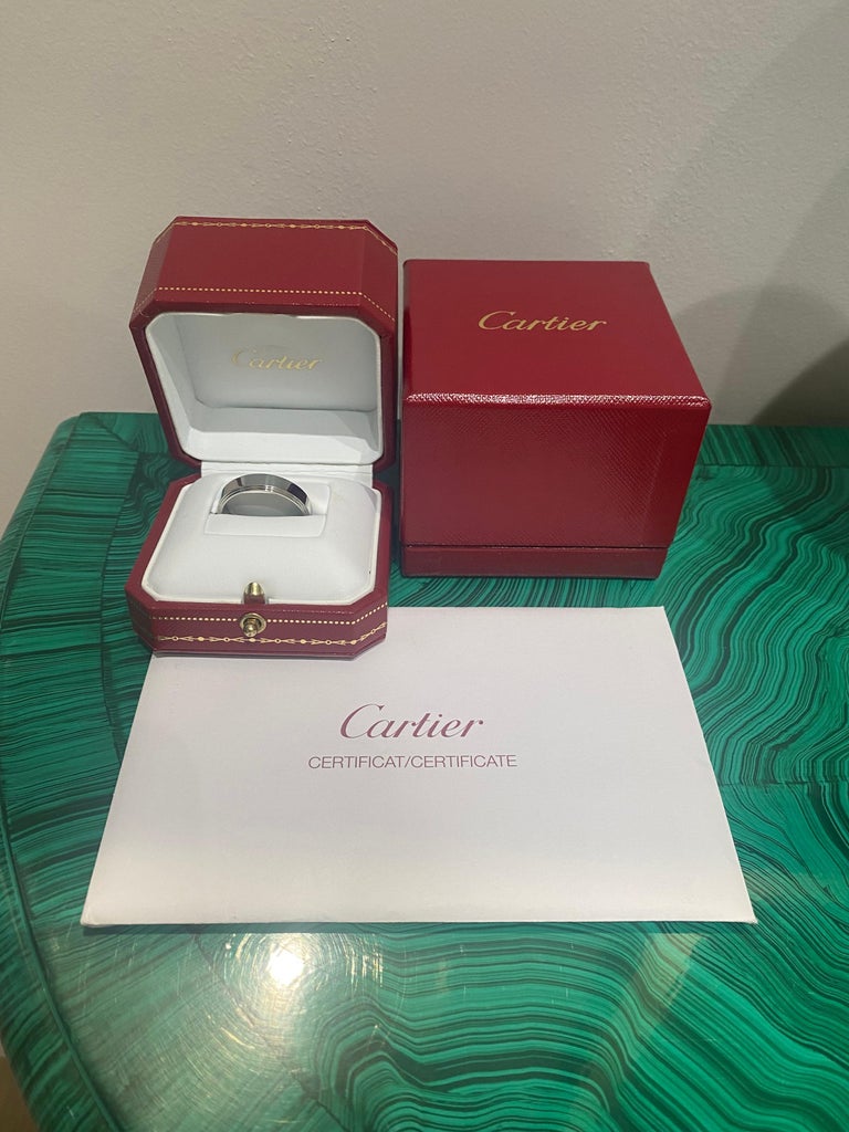Cartier Platinum Cartier D'Amour Wedding Band For Sale 1