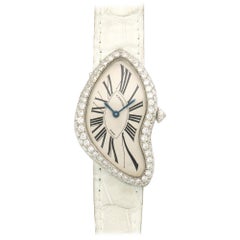 Cartier Platin-Uhr Crash mit Diamanten