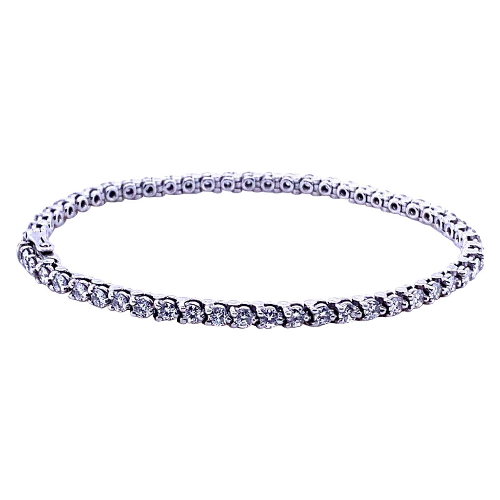 Cartier Pulsera Línea Tenis Damond Platino