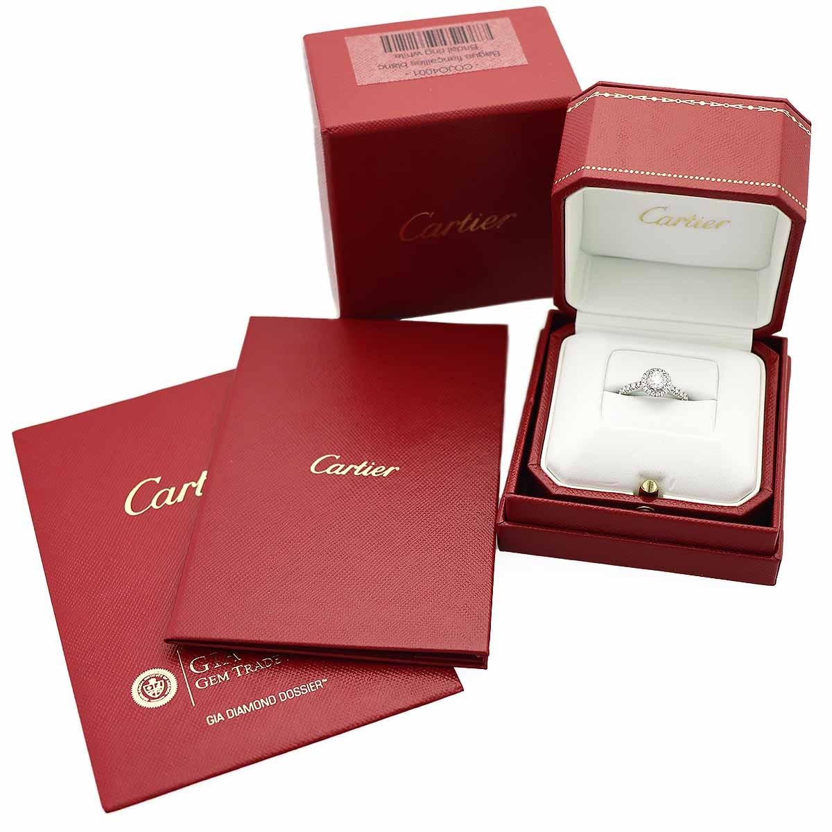 Cartier Platinum Destinée Solitaire Diamond GIA 0.51ct G-VVS1-Ex Ring US 4 3/4 For Sale 2