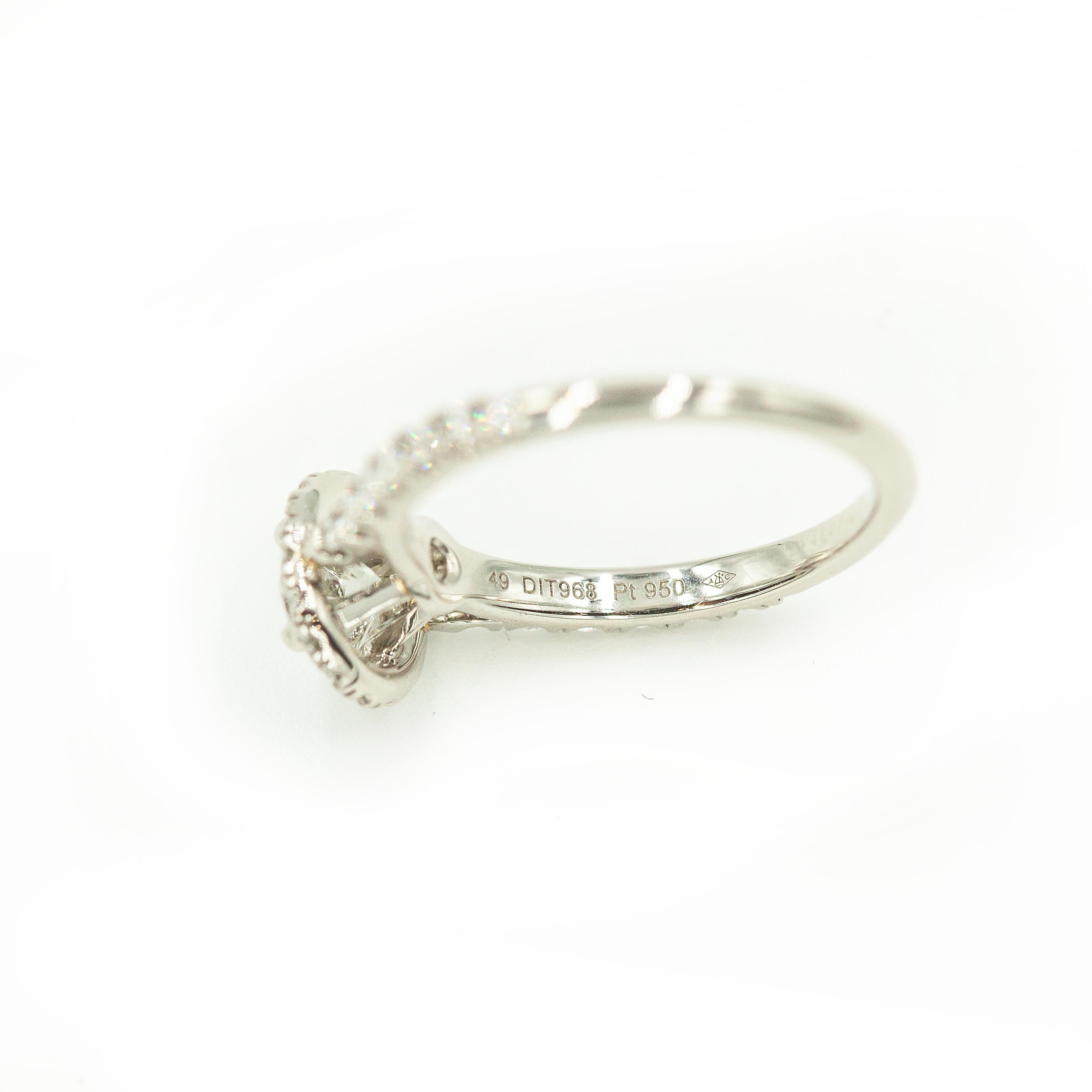 Cartier Platinum Destinée Solitaire GIA Certified Diamond Ring For Sale 2