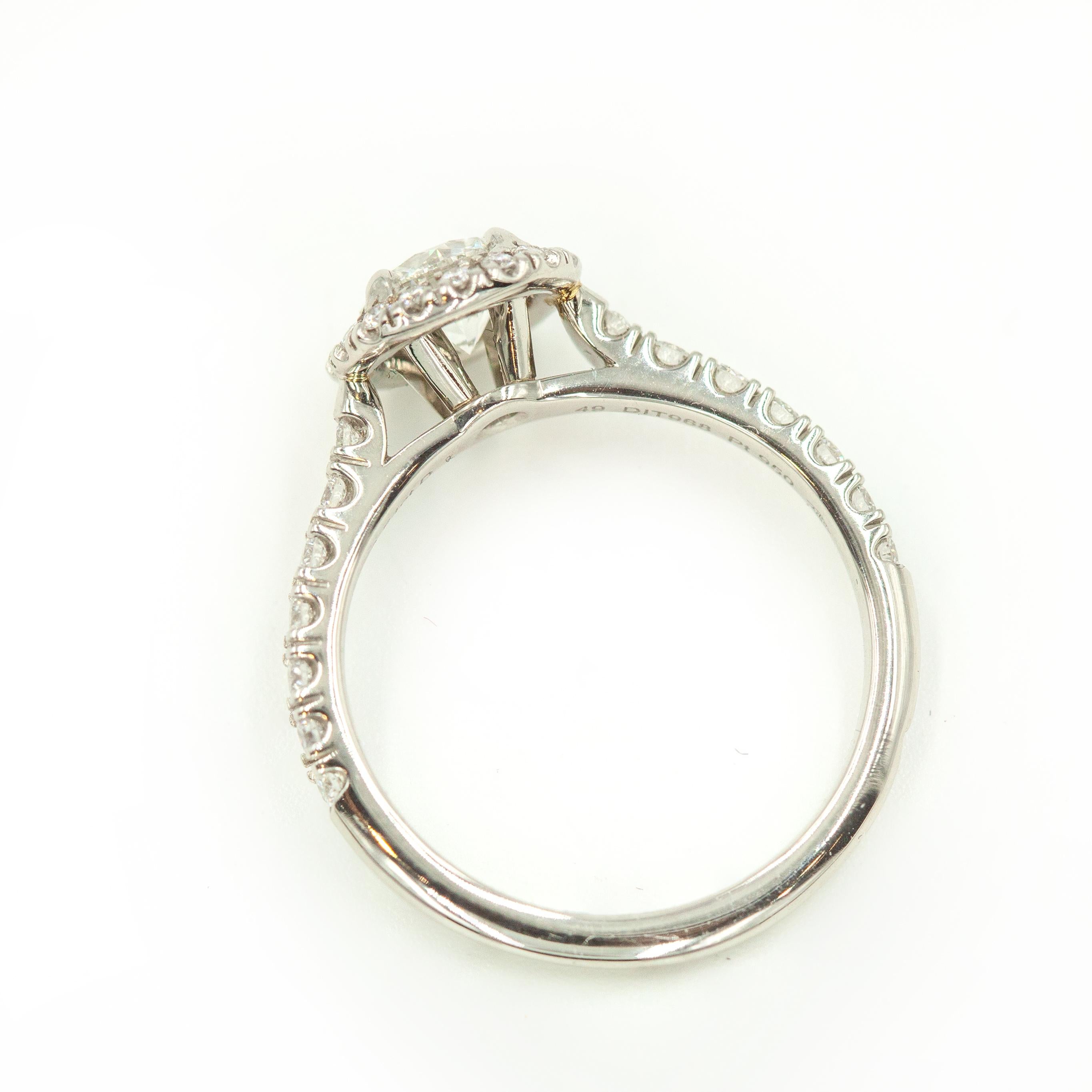 Cartier Platinum Destinée Solitaire GIA Certified Diamond Ring For Sale 3