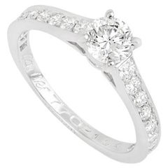 Cartier Platinum Diamond 1895 Solitaire Ring 0.35ct G/VVS2