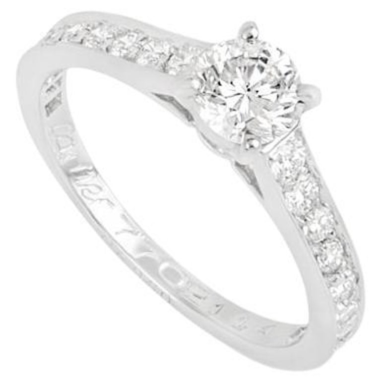 Cartier Platinum Diamond 1895 Solitaire Ring 0.35ct G/VVS2 For Sale at  1stDibs