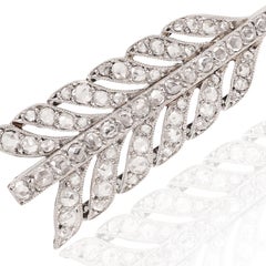 Cartier Platinum Diamond Arrow Brooch