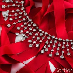Cartier Platinum Diamond Choker Necklace, 60.00ct D Color VVS Clarity