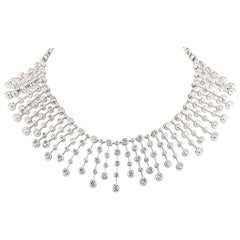 Cartier Platinum Diamond Choker Necklace, 60.00ct D Color VVS Clarity