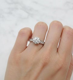 Cartier Platinum Diamond Engagement Ring 2.10 CTW Round Brilliant