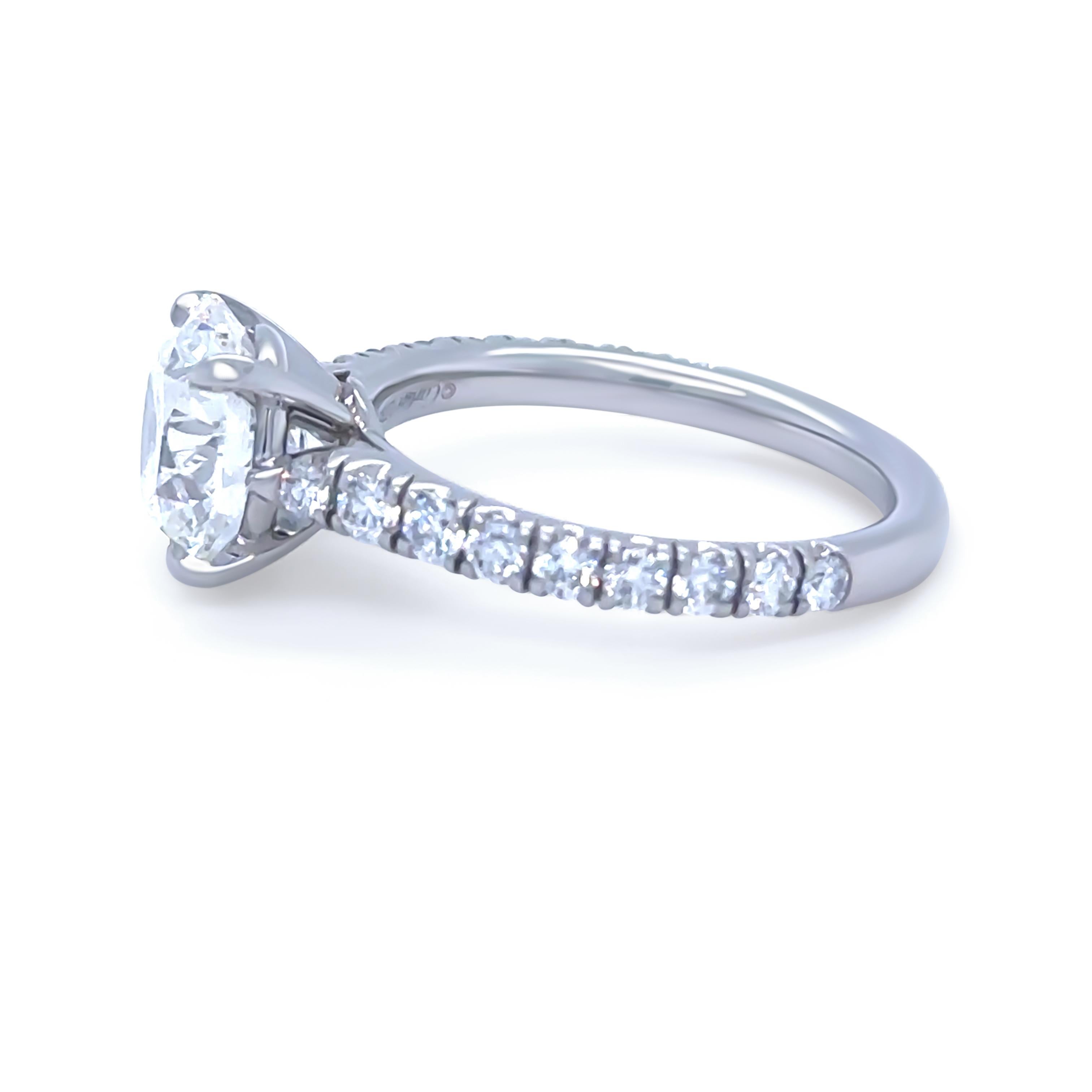 Cartier Platinum Diamond Engagement Ring 3.43ct 5.5g In Excellent Condition In SYDNEY, NSW