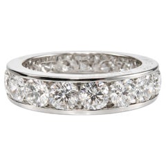 Cartier Platinum Diamond Eternity Band Ring, 4.00 Carats
