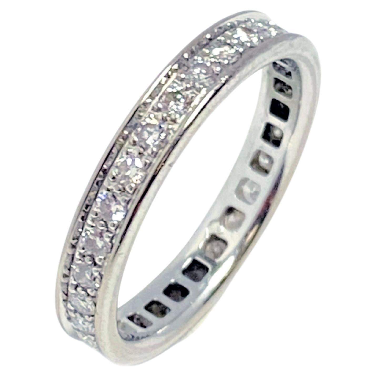Cartier Platinum Diamond Eternity Band Ring