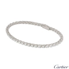 Bracelet tennis ligne diamant de Cartier en platine 4::60 carats