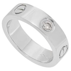 Cartier Platinum Diamond Love Ring Size 51 B4046700
