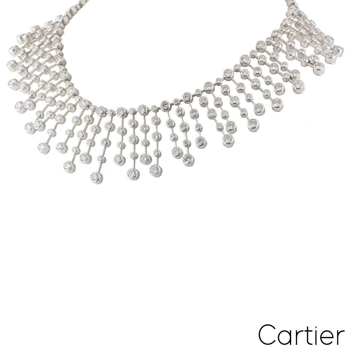 Cartier Collier en platine avec diamants 60,00 carats D/VVS Pour femmes en vente