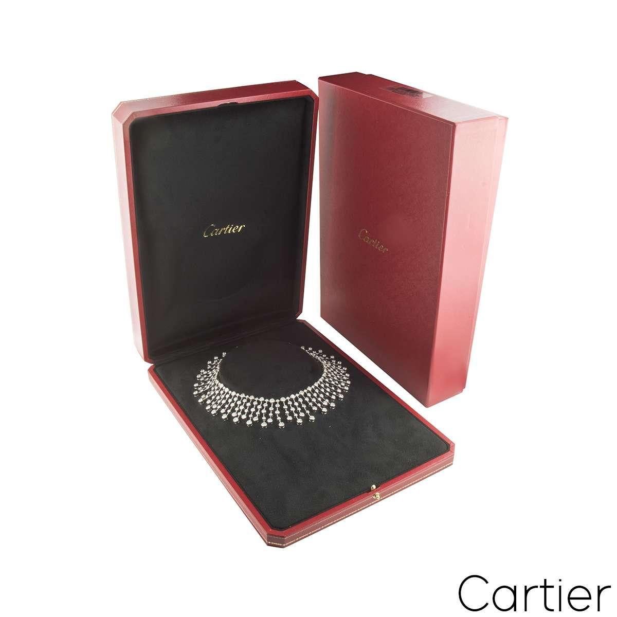 Cartier Collier en platine avec diamants 60,00 carats D/VVS en vente 4