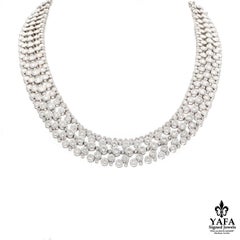 CARTIER Platinum & Diamond Necklace and Earrings