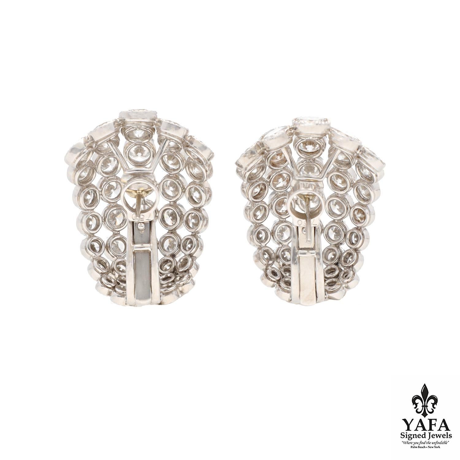 Collana e orecchini in platino e diamanti CARTIER In condizioni ottime in vendita a New York, NY
