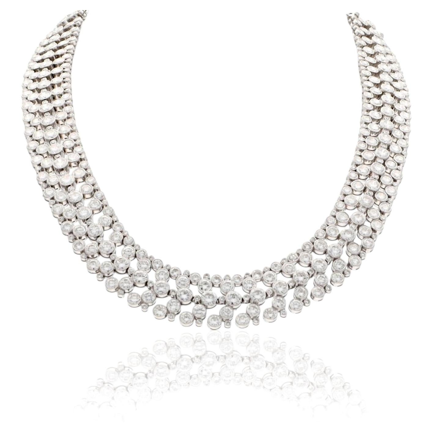 CARTIER Platin-Diamant-Halskette