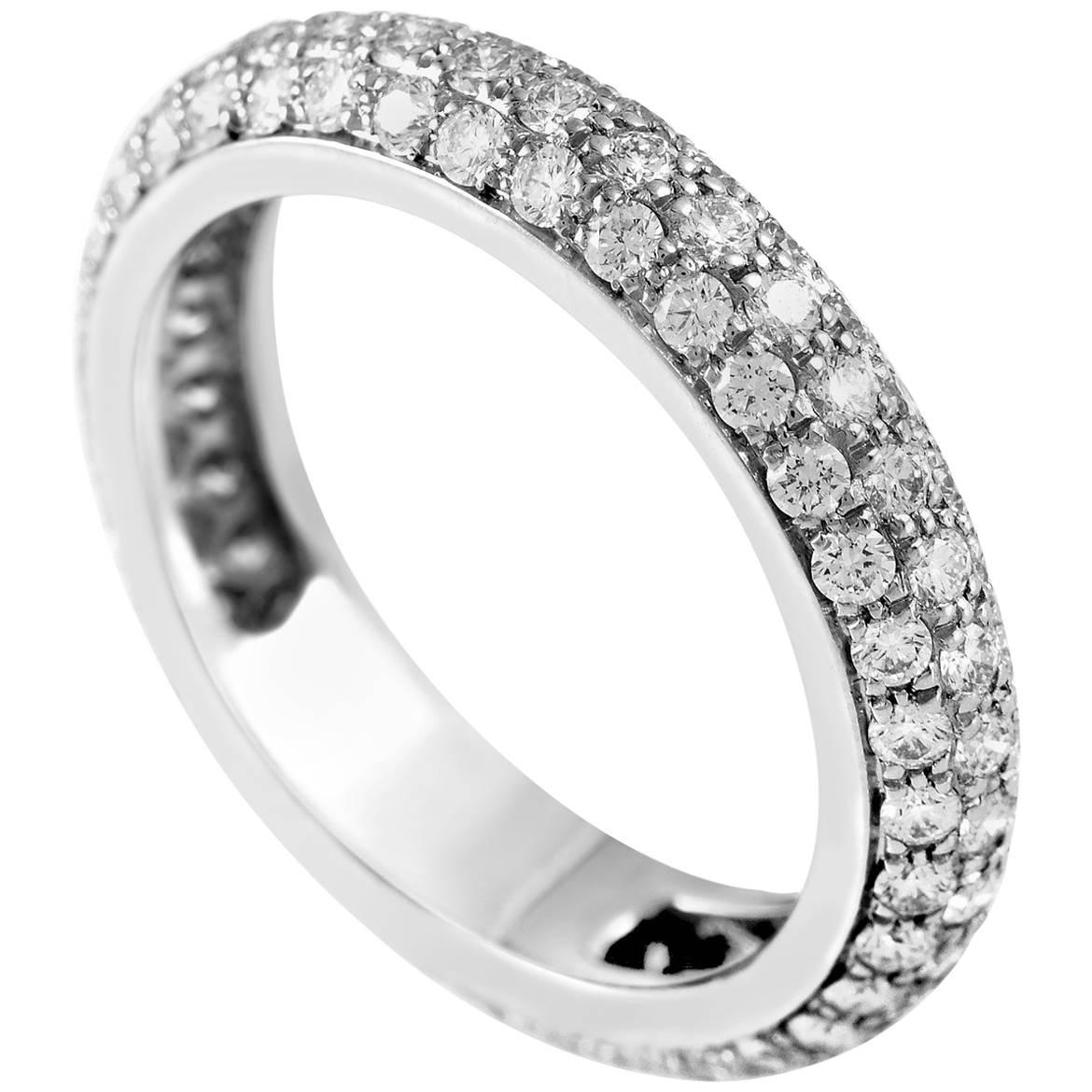 Cartier Platinum Diamond Pave Eternity Band