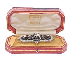 Cartier Platinum Diamond Silver Brooch Pin