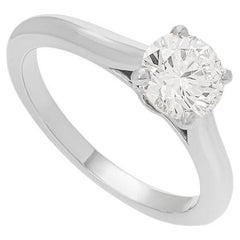 Cartier Platinum Diamond Solitaire 1895 Ring 1.21 Carat F/VVS1