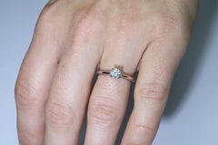 Bague solitaire Cartier en platine et diamant. PT950 Bague de fiançailles Cartier 1895.