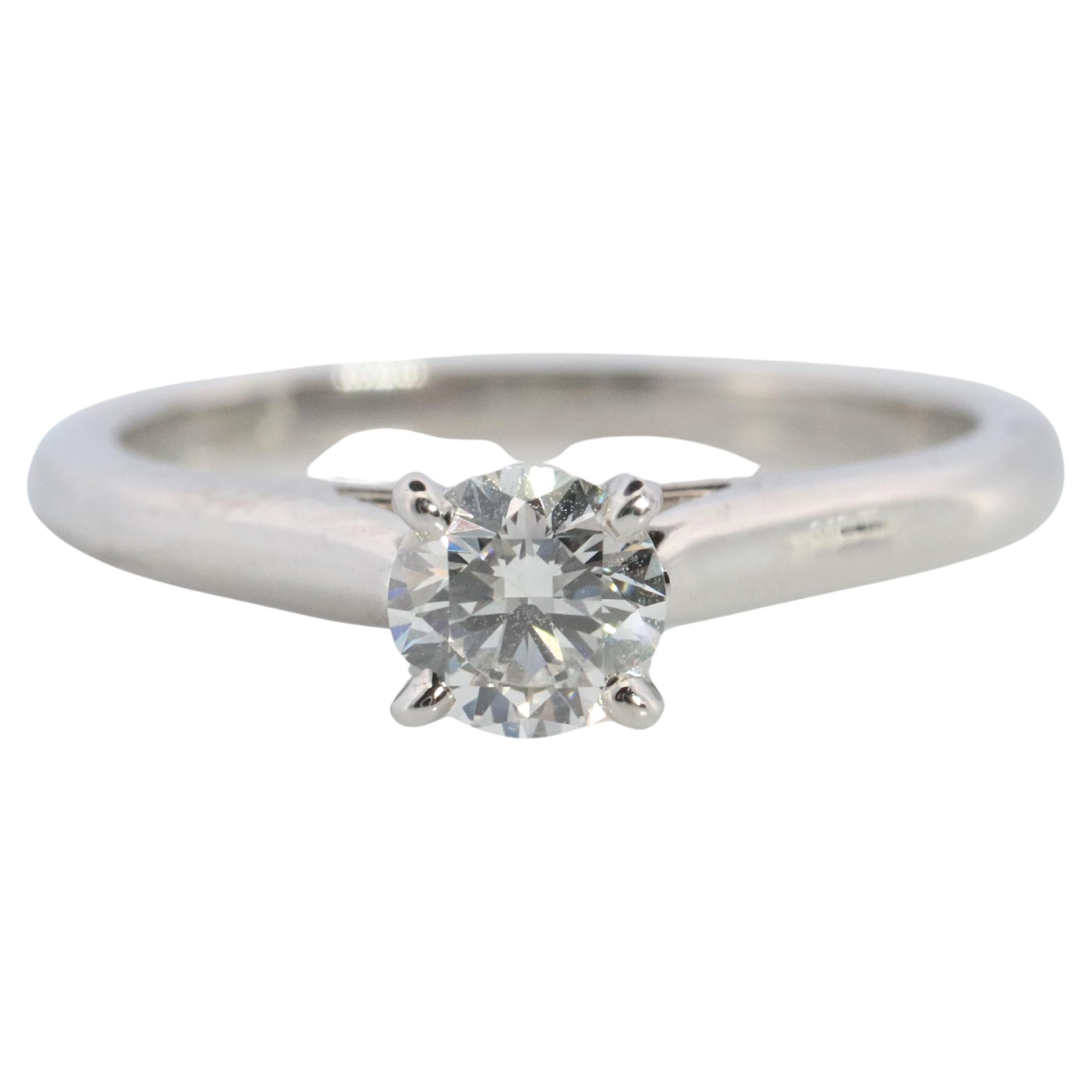 Cartier Platin-Diamant- Solitär-Ring. PT950 Cartier 1895 Verlobungsring.