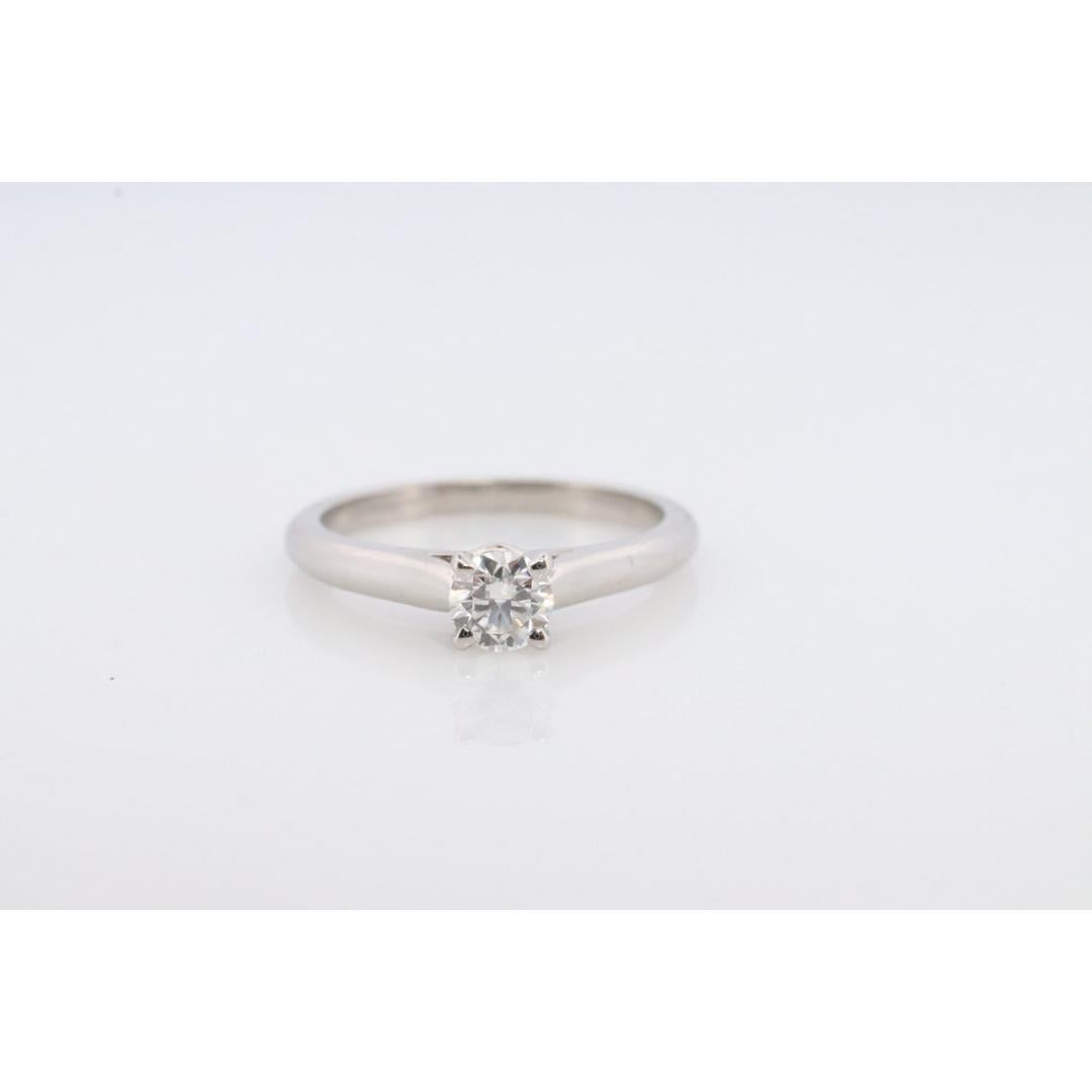 Cartier Platinum Diamond Solitaire ring. PT950 Genuine Diamond Engagement Ring For Sale 7