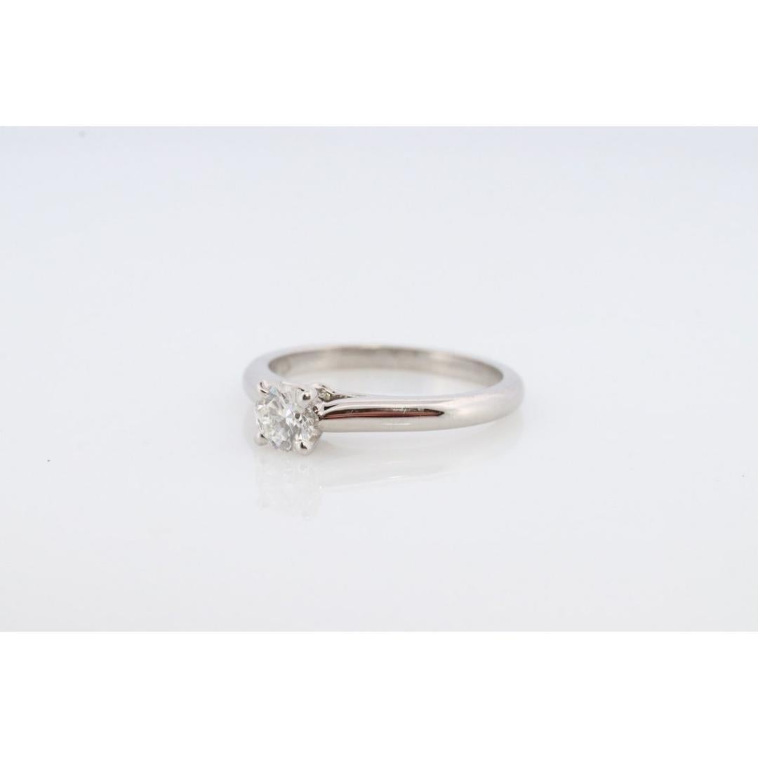Cartier Platinum Diamond Solitaire ring. PT950 Genuine Diamond Engagement Ring For Sale 2