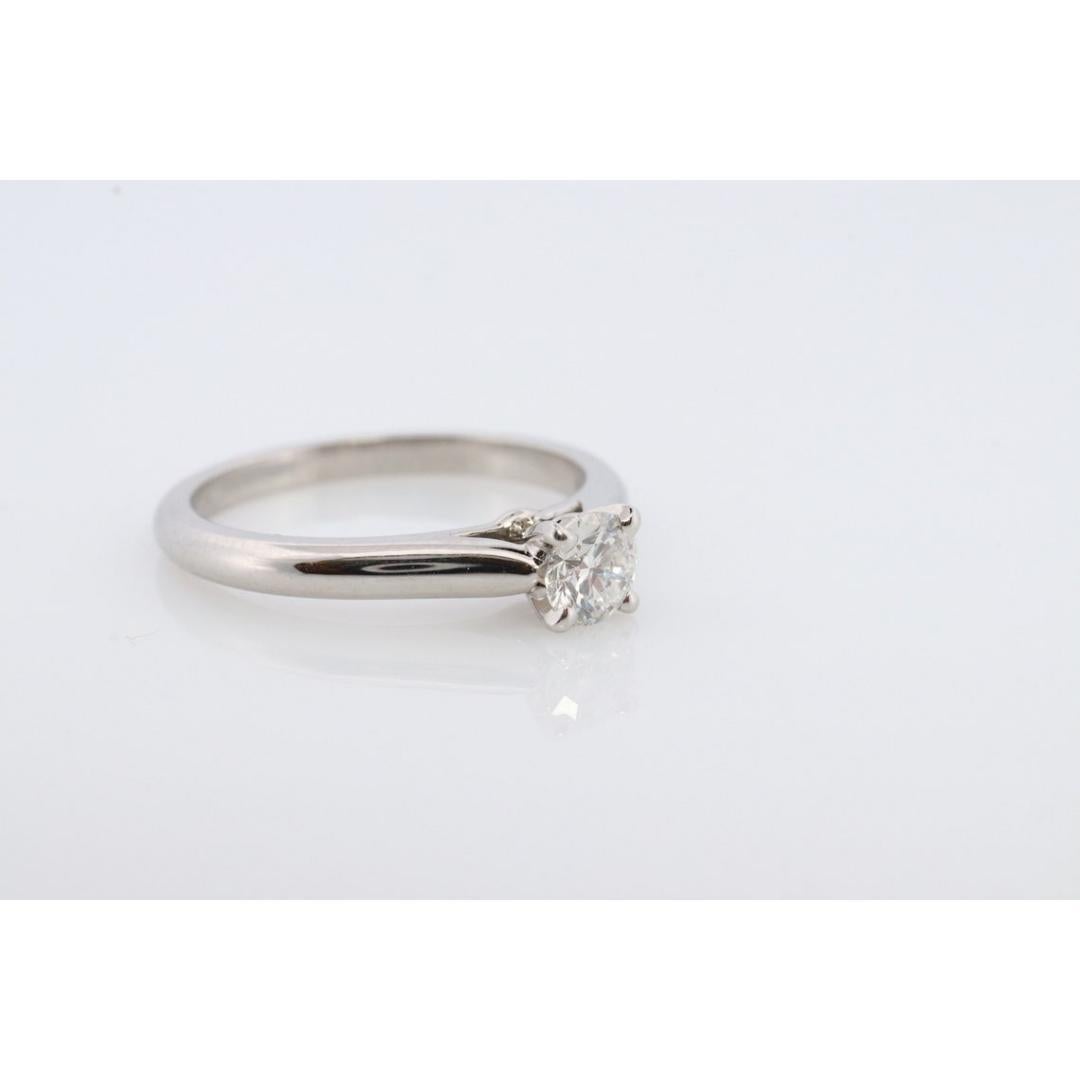 Cartier Platinum Diamond Solitaire ring. PT950 Genuine Diamond Engagement Ring For Sale 3