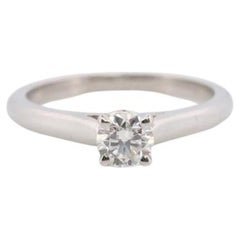 Cartier Platinum Diamond Solitaire ring. PT950 Genuine Diamond Engagement Ring