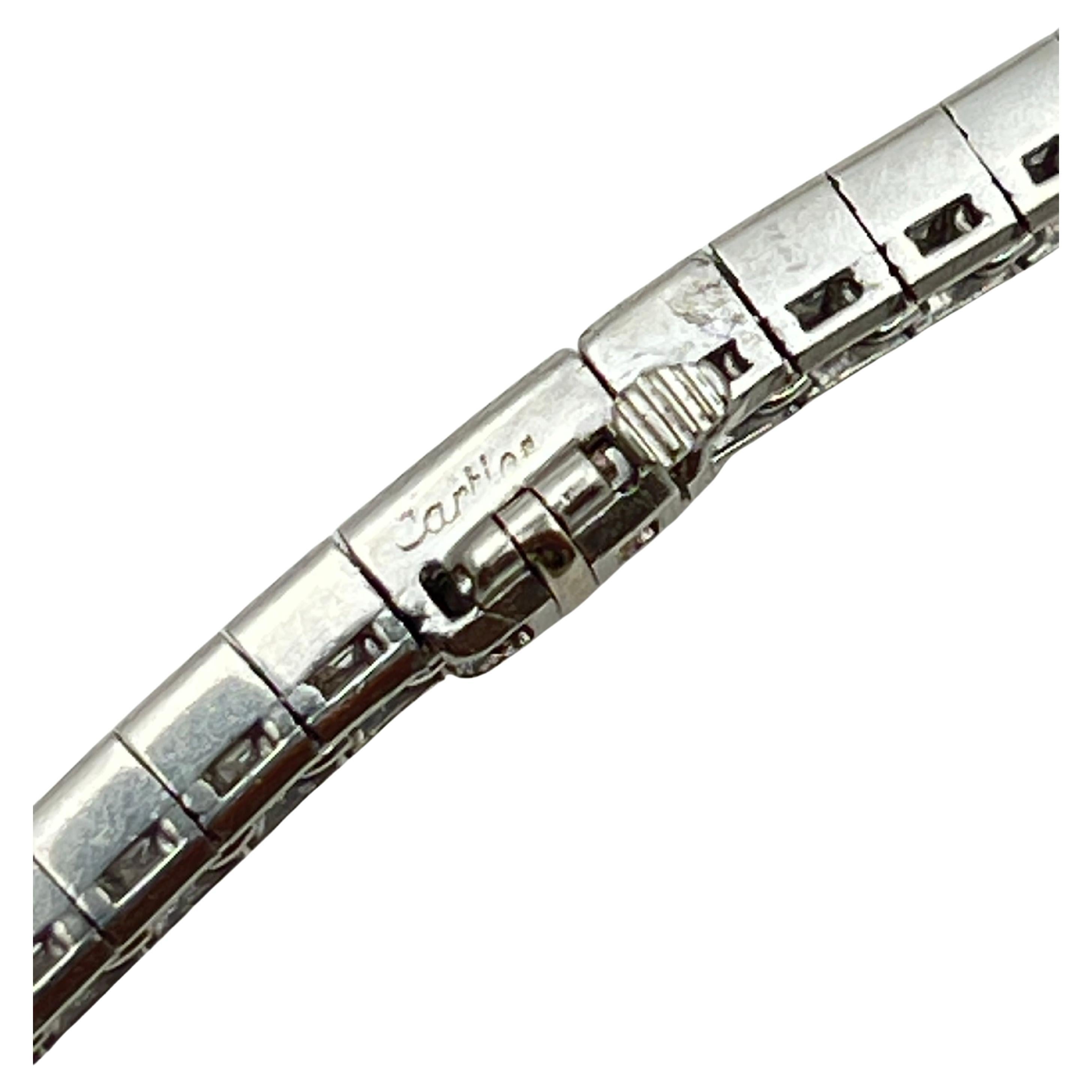 da uomo o donna Cartier Bracciale dritto con diamanti in platino in vendita