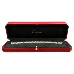 Pulsera de tenis de diamantes en platino Cartier, 15 quilates de peso total