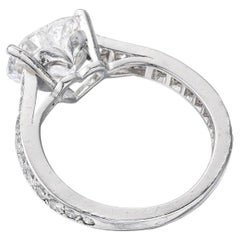 Cartier-Verlobungsring aus Platin mit 3,41 Karat Diamanten in Herz- und Rundschliff, E, VVS2, GIA