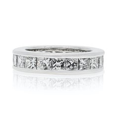 Cartier Platinum EU 49 Princess Cut Diamond Wedding Band