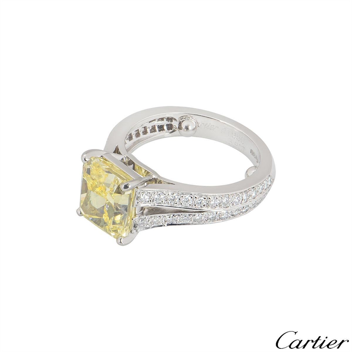 yellow diamond ring cartier