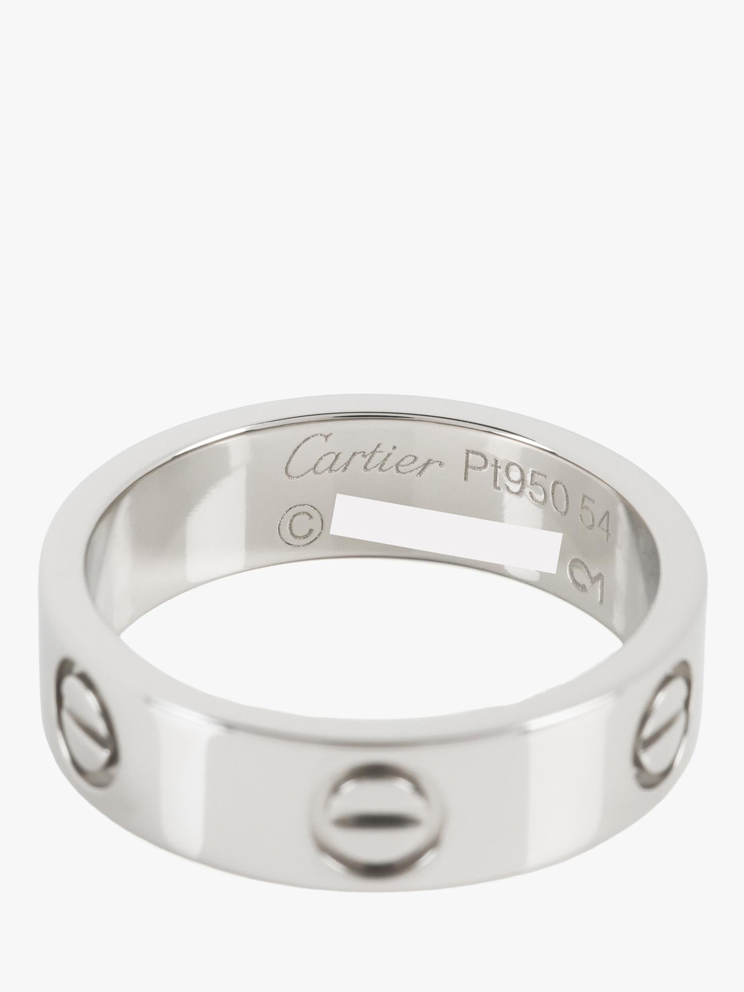 Anillo de amor Cartier en platino en Excelente estado para la venta en Bishop's Stortford, Hertfordshire